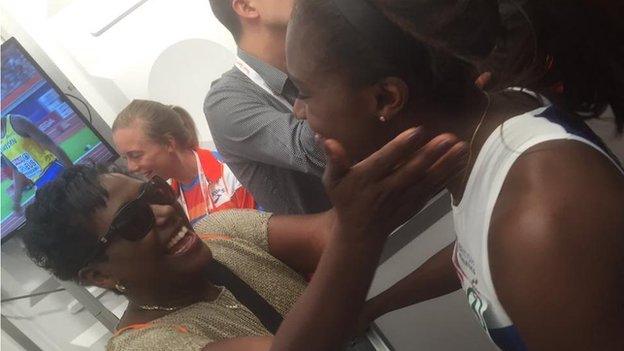 Dina Asher-Smith with her mum