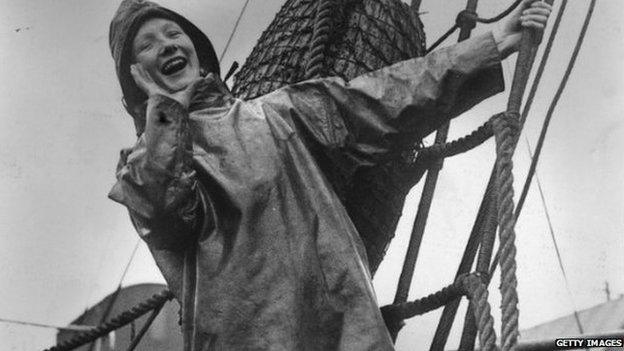 Fishing net braider in Fleetwood's heyday