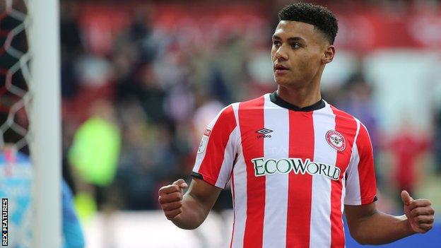 Ollie Watkins has now scored 20 Championship goals for Brentford so far this season