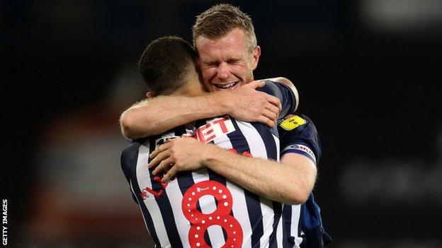 Chris Brunt captained West Brom to promotion in his final game for the club