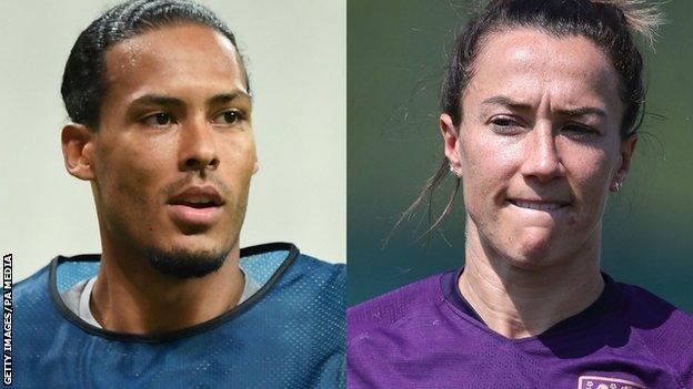 Virgil van Dijk and Lucy Bronze