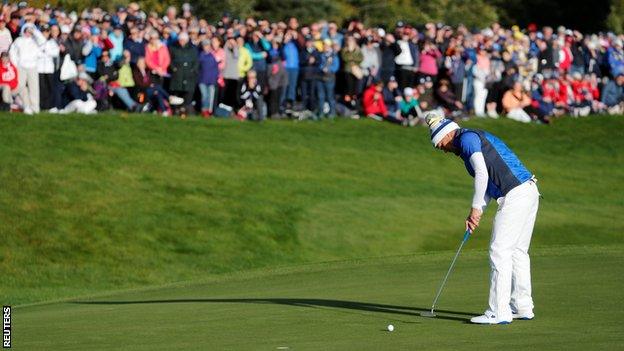 Pettersen sends her Solheim Cup-winning putt on its way