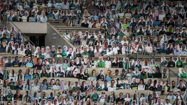 Borussia Monchengladbach card board fans