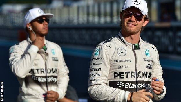 Lewis Hamilton and Nico Rosberg