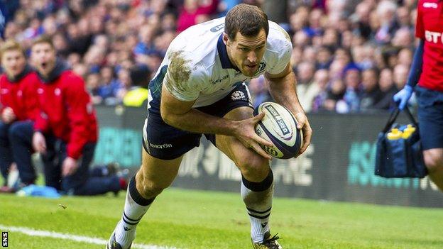 Scotland winger Tim Visser