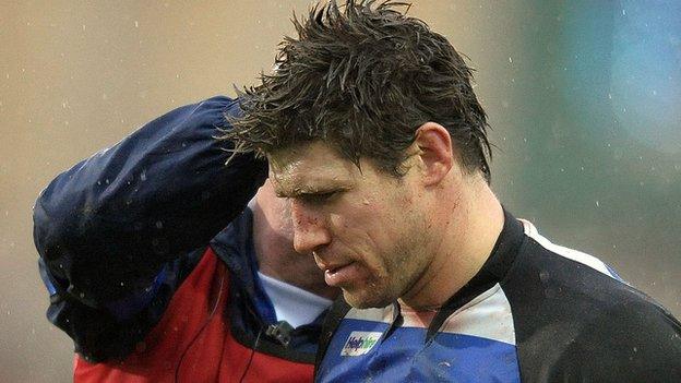 One of Bath loose forward Michael Lipman's on-field head injuries came against Toulouse at the Rec in 2009