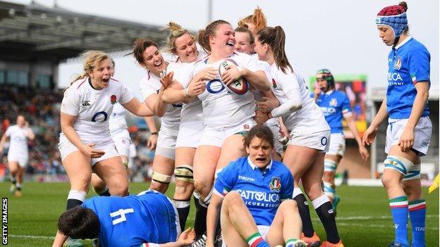 England v Italy during the 2019 Six Nations