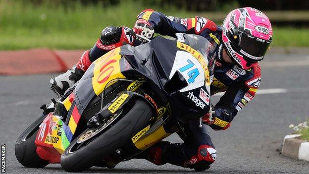 Davey Todd excelled with two second places in the Supersport class at the North West 200