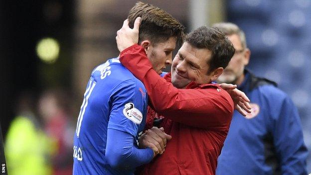 Rangers attacker Josh Windass and interim manager Graeme Murty