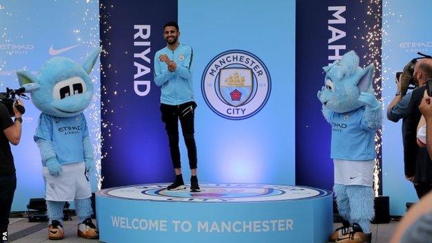 Riyad Mahrez is Manchester City's record signing