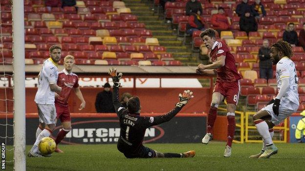 Ryan Christie scored his first Aberdeen goal since joining on loan from Celtic