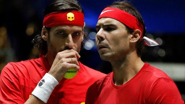 Feliciano Lopex and Rafael Nadal