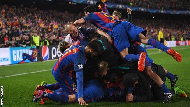 Barcelona celebrate