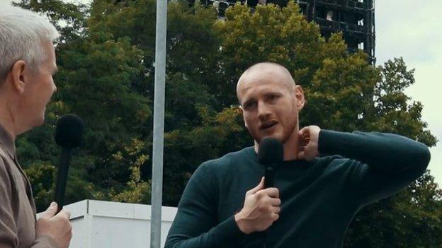 Groves visited Grenfell Tower with BBC Radio 5 live having started boxing there