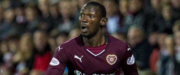 Hearts full-back Juwon Oshaniwa