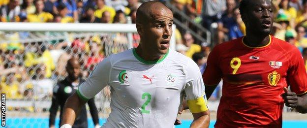 Madjid Bougherra in action for Algeria