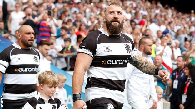 Joe Marler appeared for Barbarians against England at Twickenham