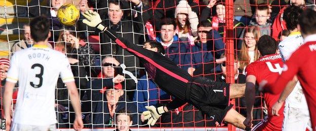 Hamilton keeper Tomas Cerny made a terrific save to deny Andy Considine early in the second half