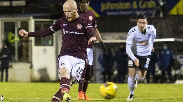 Liam Boyce's 11th goal of the season secured victory for Hearts