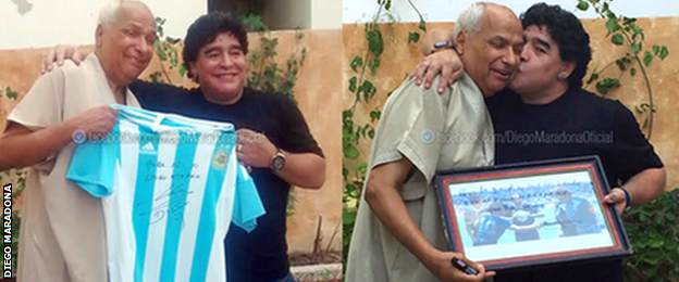 Diego Maradona Instagram picture with 1986 World Cup referee