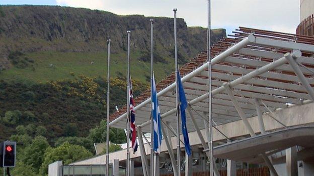 Half-mast Holyrood