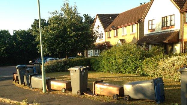 Wheelie bin blockade over traveller fears in Kesgrave