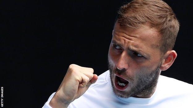 Dan Evans celebrates winning Murray Open River title