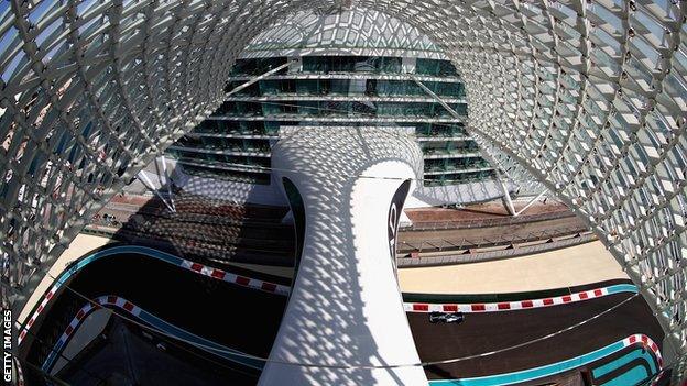 Lewis Hamilton in action at the Abu Dhabi Grand Prix