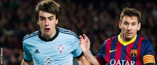 Jon Aurtenetxe was loaned to Celta Vigo from Athletic Bilbao in season 2013-14