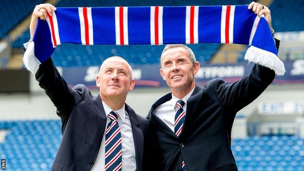 David Weir (right) has returned to Rangers as assistant manager to aid Mark Warburton