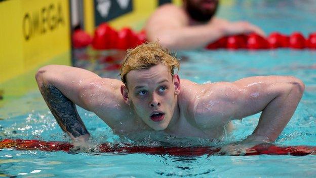 18-year-old Richards broke Welsh records in both the men's 100m and 200m freestyle at the Olympic trials.