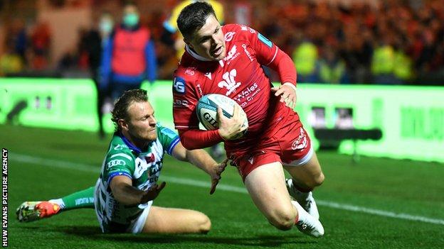 Scarlets wing Steff Evans has been capped 13 times by Wales