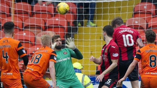 Robbie Thomson scores Dumbarton's opening goal