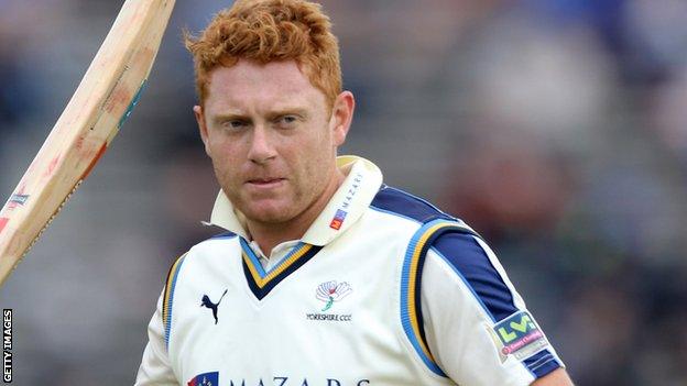 Jonny Bairstow in action for England