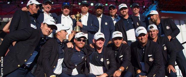 US winning Ryder Cup team 2016