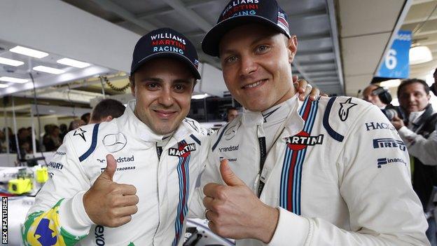 Felipe Massa and Valtteri Bottas