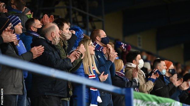 Fans at last month's Irish Cup Final at Mourneview Park