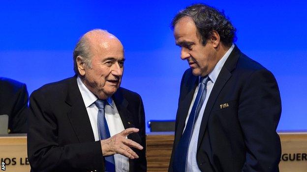 Sepp Blatter and Michel Platini