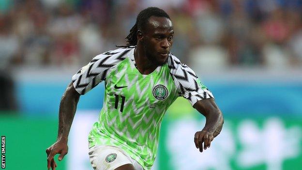 Victor Moses in action for Nigeria