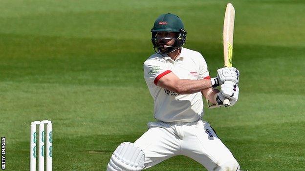 Leicestershire's Mark Pettini made his second century of the summer - and the 14th of his first-class career