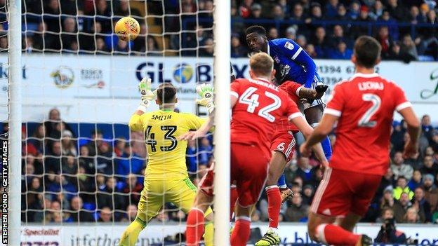 Dominic Iorfa's towering header was his first goal in competitive football - on his 105th league appearance