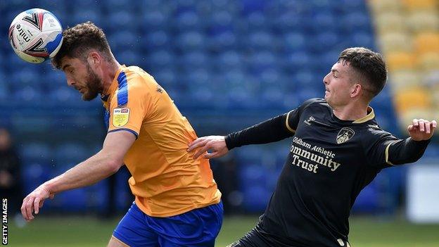 Ryan Sweeney (left) in action for Mansfield Town