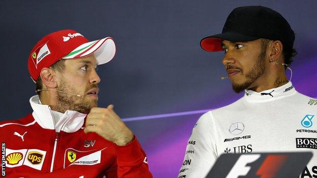 Sebastian Vettel and Lewis Hamilton