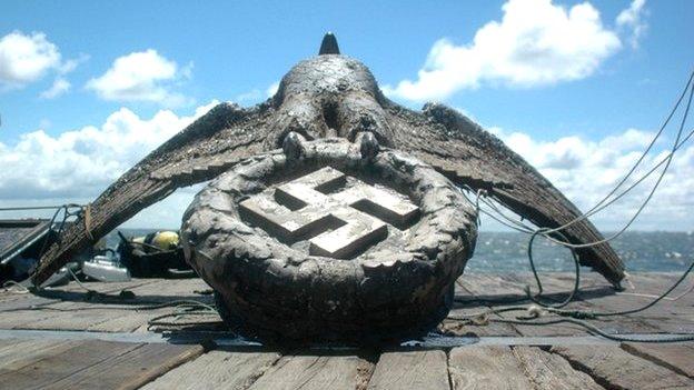 The salvaged Nazi eagle