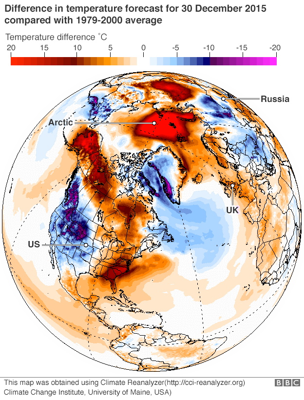 arctic temperature map