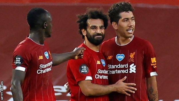 Sadio Mane, Mohamed Salah and Roberto Firmino