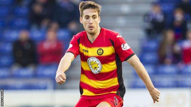 Partick Thistle left-back Callum Booth