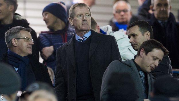 Rangers chairman Dave King watching the Ibrox side against Aberdeen