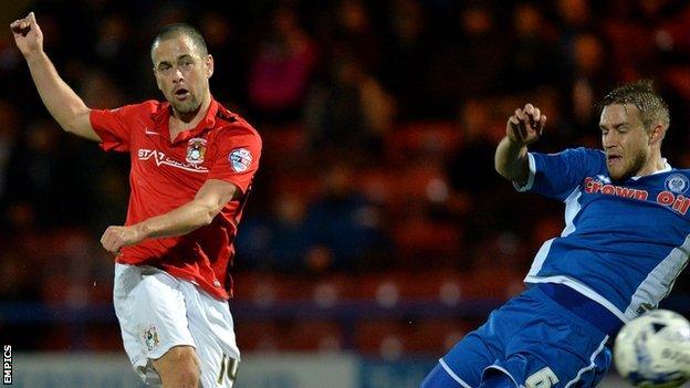 Joe Cole made his Coventry City debut in their 0-0 draw at Rochdale