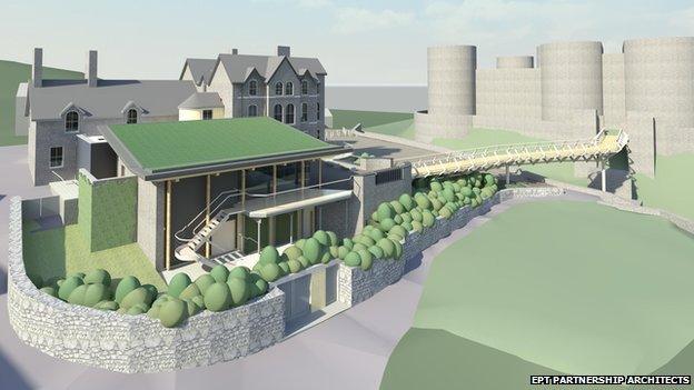 An artist's impression of Harlech Castle